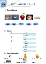 Đề kiểm tra môn Tiếng Anh Lớp 2